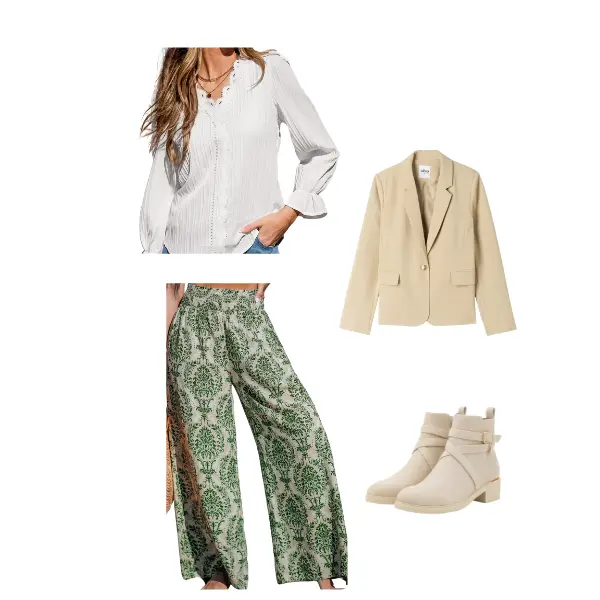 look femme pantalon fluide